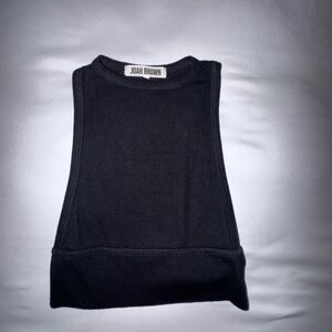 Joah Brown Black Crop Top